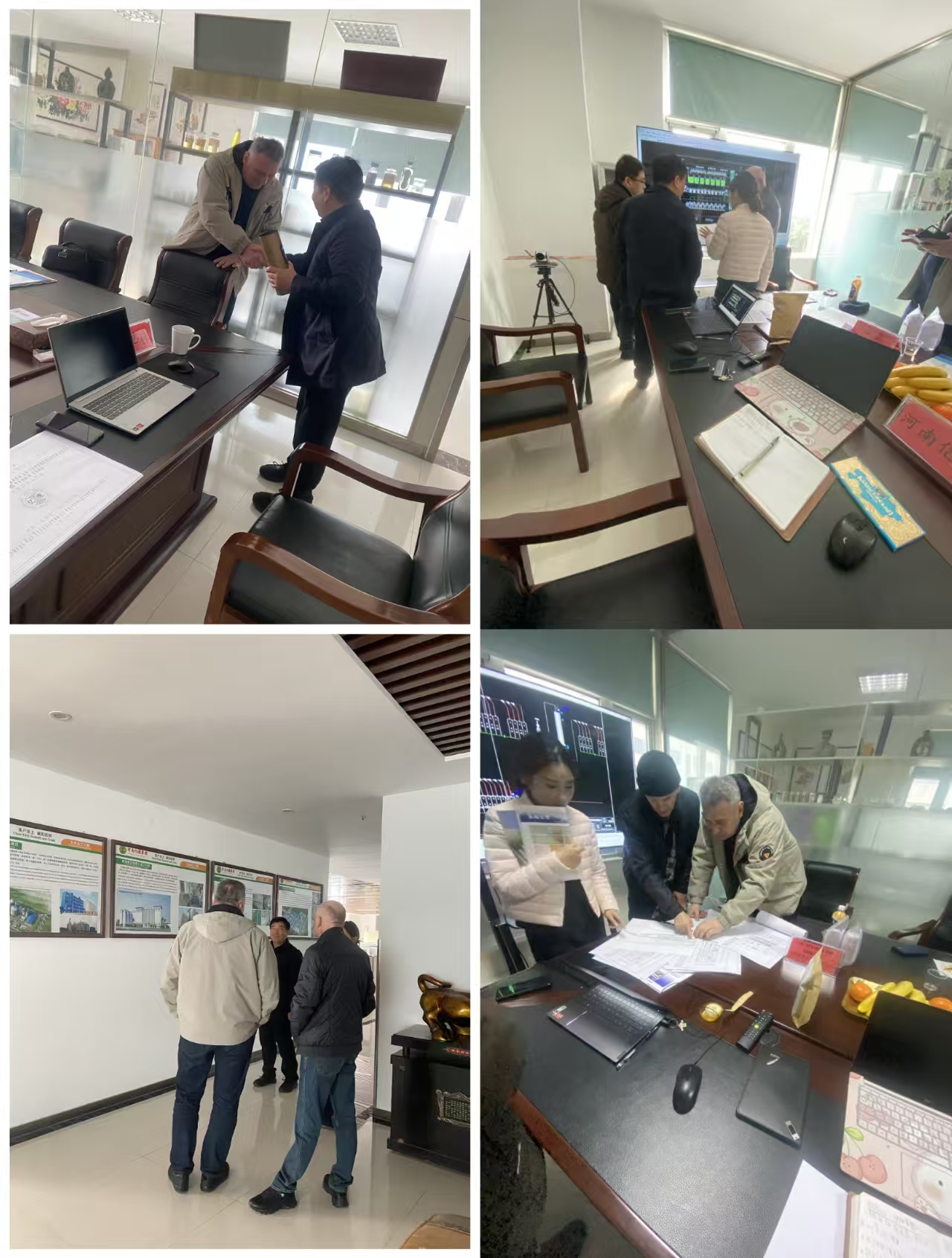 哈萨克斯坦客户在亿德公司参观并和公司技术骨干讨论方案